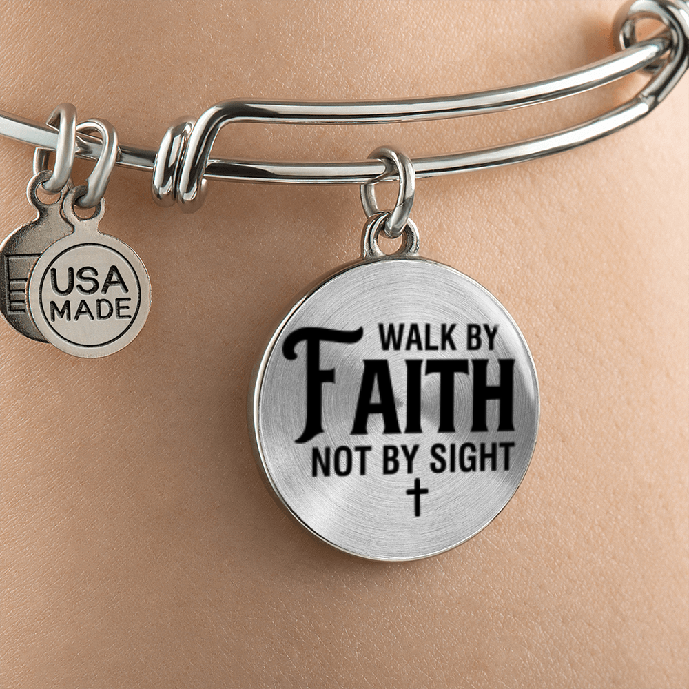 We walk by faith not by sight -Bracelet